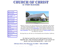 Tablet Screenshot of churchofchrist-porthueneme.com